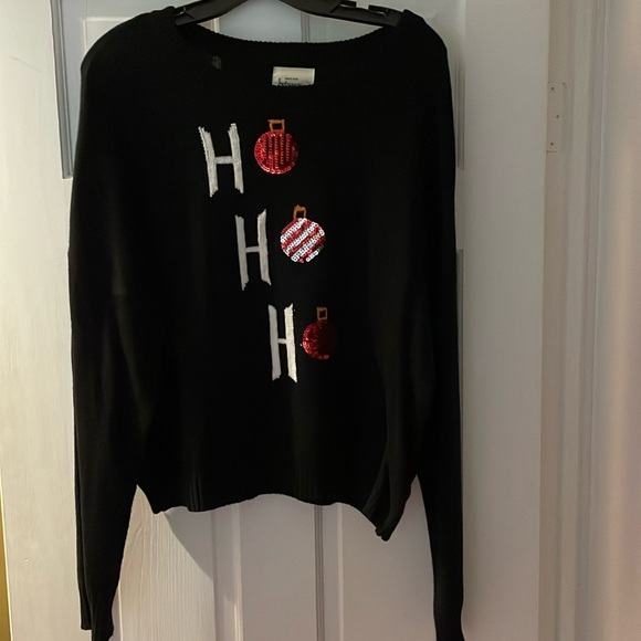 between you and me Sweaters - Hohoho sparkley black Christmas sweater in size large